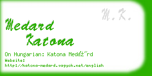 medard katona business card